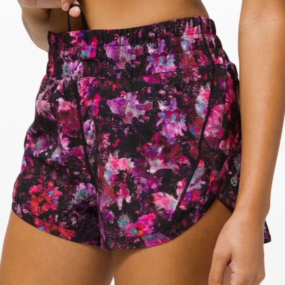 lululemon athletica Pants - Lululemon Track That High-Rise Short 3" Lined Fluoro Floral Multi 8